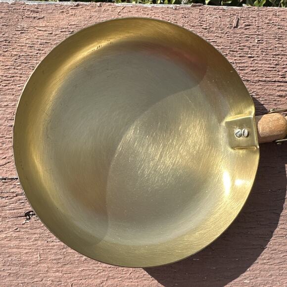 Vintage Solid Copper Silent Butler Crumb Pan W Lid & Wooden Handle - Picture 5 of 9